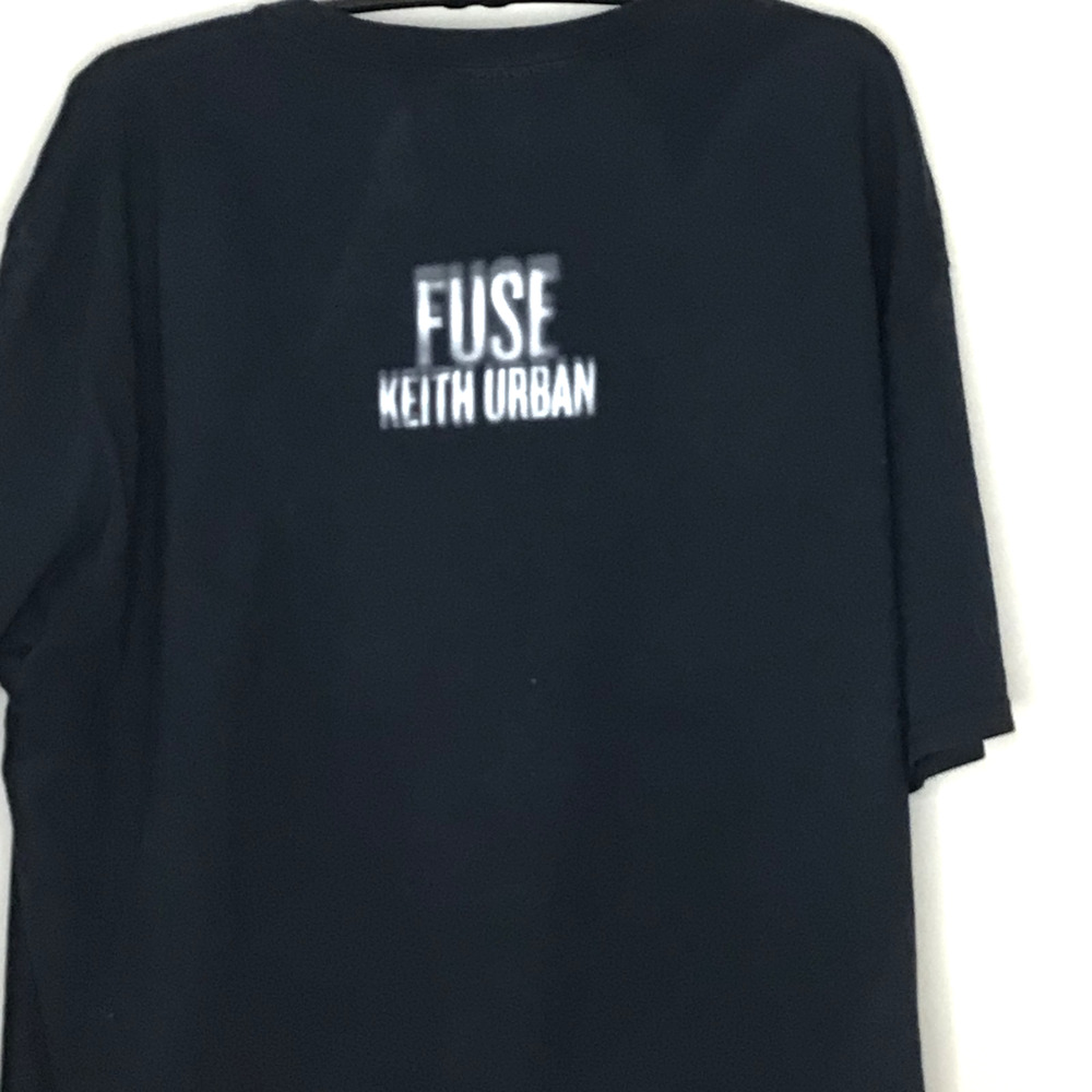 Gilban Keith Urban "Fuse" Black Screen Print T-Shirt 100% Cotton 2013 Size XL - Picture 4 of 6